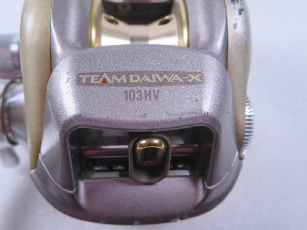 戰【日本製】 ダイワ チームダイワ TD-X 103HV 右 パワーギア TEAM DAIWA 機関良好 ベイトリール （検 103 105 105HL 0911_画像8