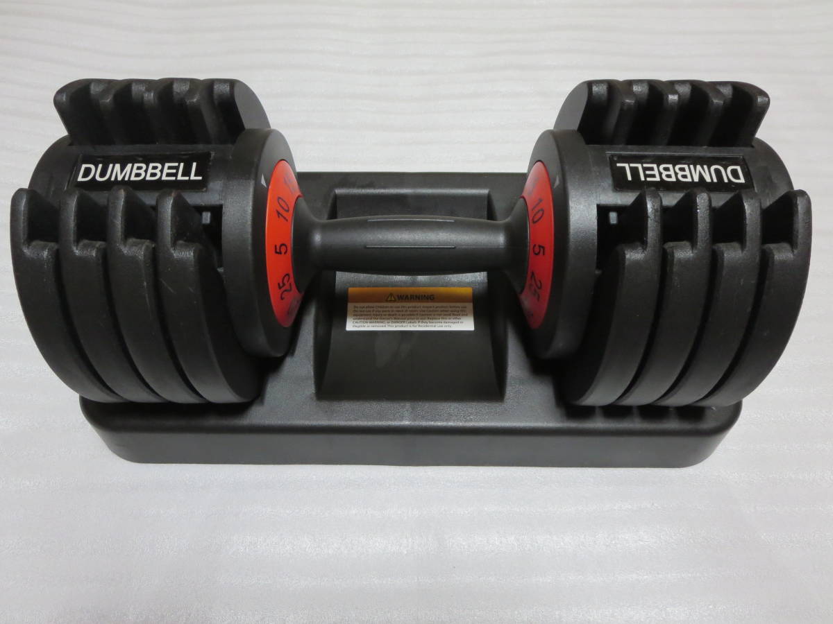 戰 ダンベル 可変式 25kg ×1個 ダイヤル 多段階重さ調節可能 DUMBELL 筋トレ ウェイト トレーニング フィットネス バーベル