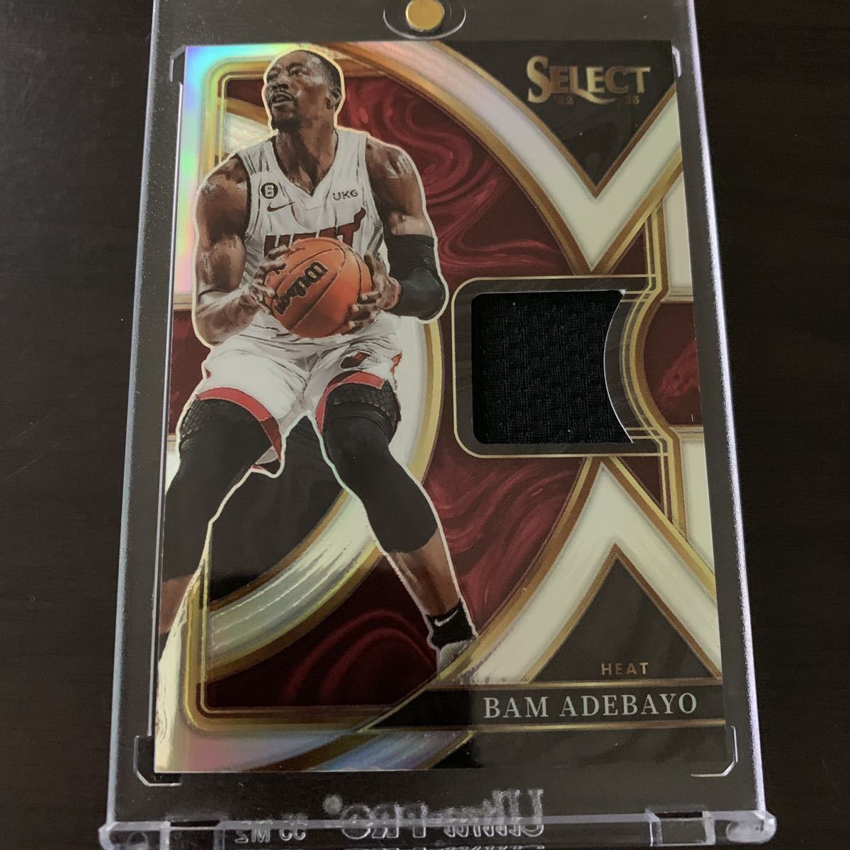 Bam Adebayo 2022-23 Panini Select Selective Swatches Silver Prizm ゲーム着用 バム・アデバヨ_画像1