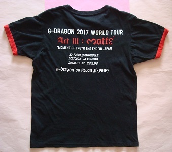 G-DRAGON 2017 WORLD TOUR ACT III, M.O.T.T.E IN JAPAN 公式 グッズ ジヨン ソロコン Tシャツ size：M 黒　モッテ_画像2