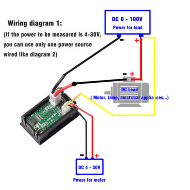  direct current digital meter, LCD liquid crystal, bolt, Anne pair, DC 0V-100V | DC 0A-10A, DC 0A-50A, DC 0~100A