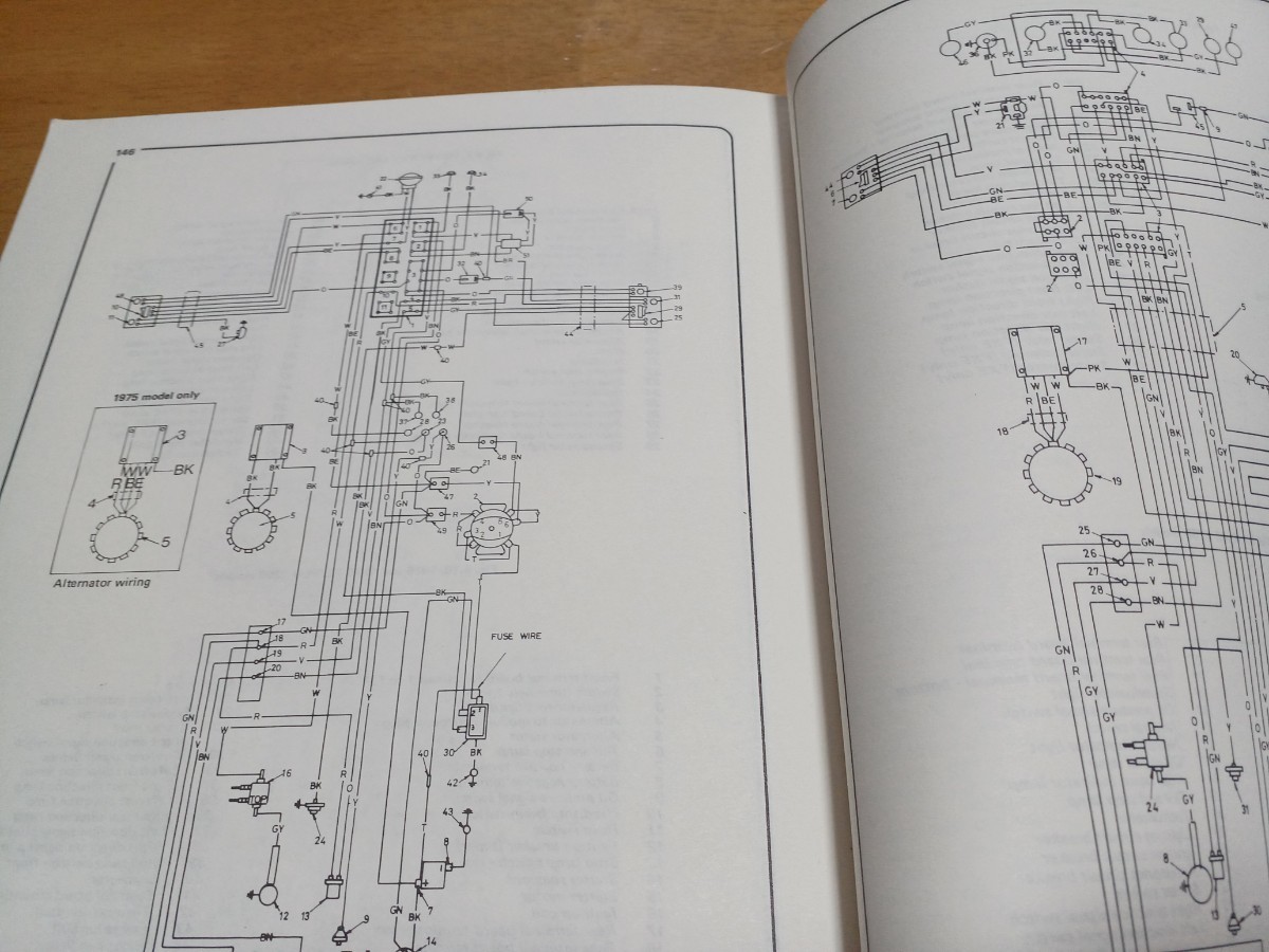 ■希少良品■ハーレーダビッドソン/ヘインズHaynesオーナーズ ワークショップ マニュアル/FL:FLH:FX:FXE/74cu in 1200cc/1974-1977配線図付_画像10