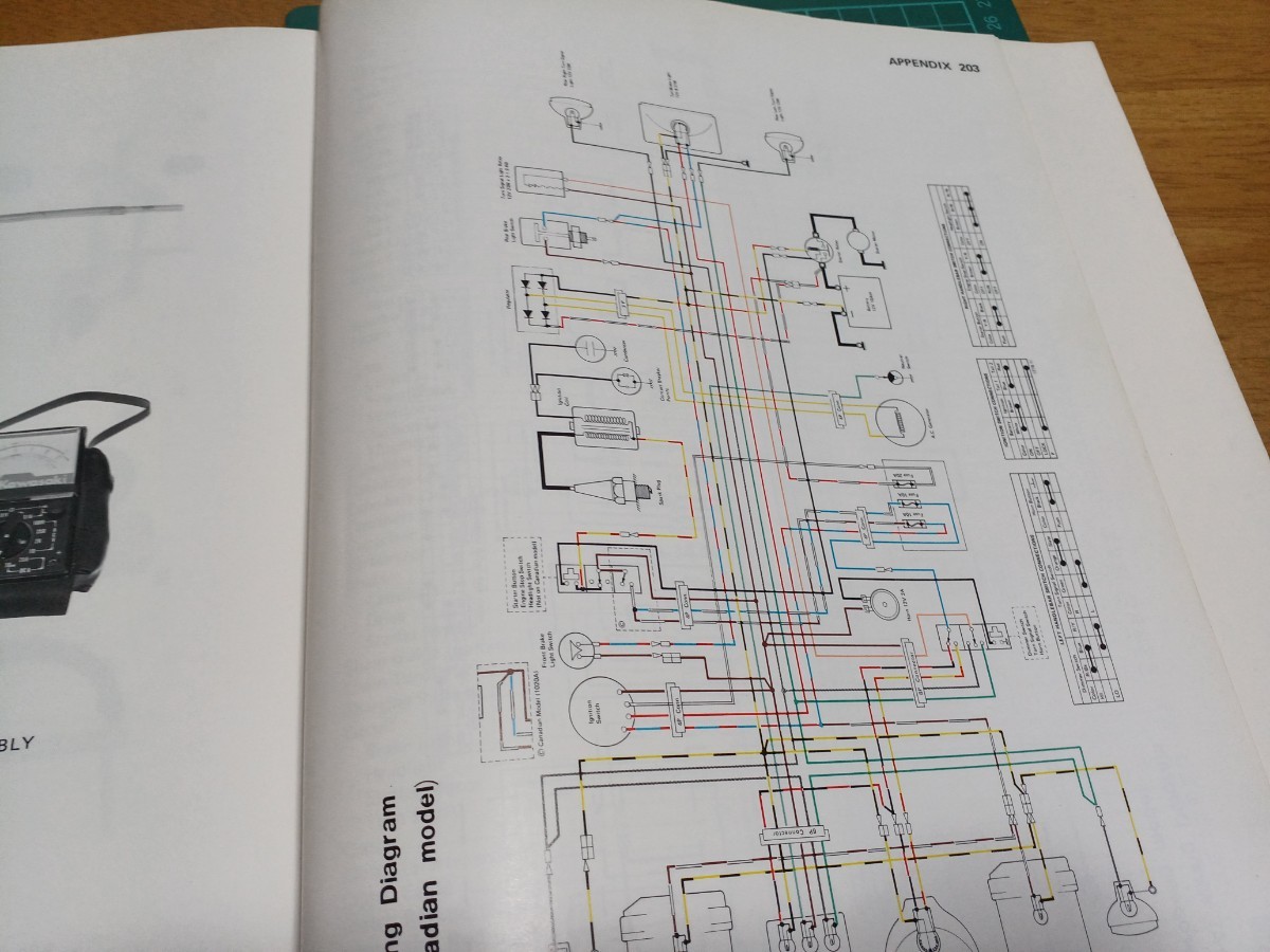 ■希少KawasakiサービスマニュアルKZ200■カワサキ整備本 カラー配線図付き整備書 service Manual _画像10