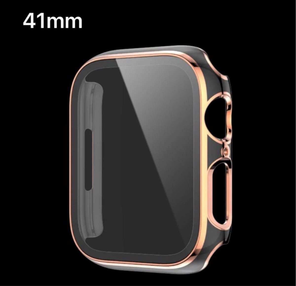 AppleWatch防水保護一体型カバー　41mm  ブラック/ピンクゴールド　Watch series7/8