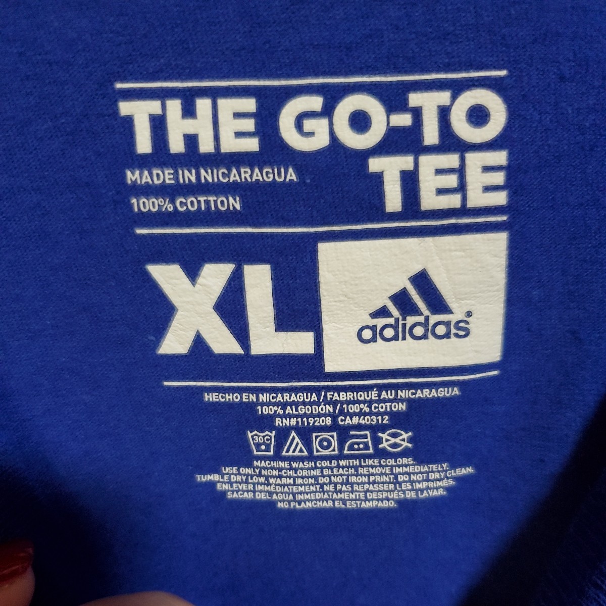 adidas Tシャツ サイズXL US古着 アメリカ古着 azu432_画像5