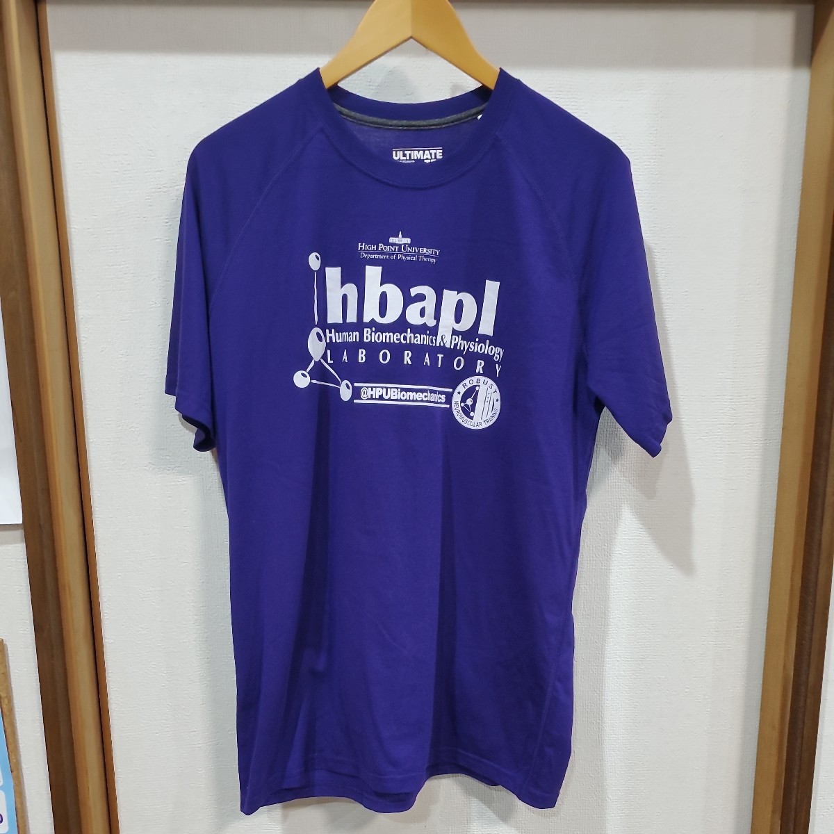 adidas Tシャツ 紫色 サイズL US古着 アメリカ古着 azu453_画像1