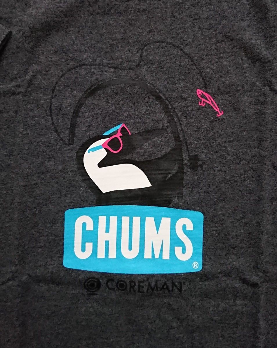 チャムス × コアマン フィッシングTシャツ メンズL CHUMS × COREMAN 半袖 ブービーバード 釣り ルアー