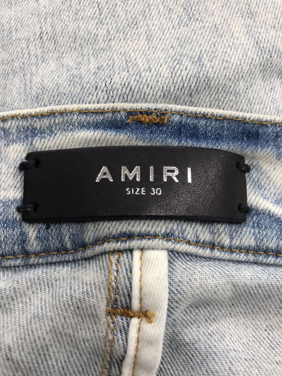 極美品 AMIRI アミリ クラッシュリペアペイント加工スキニーデニム