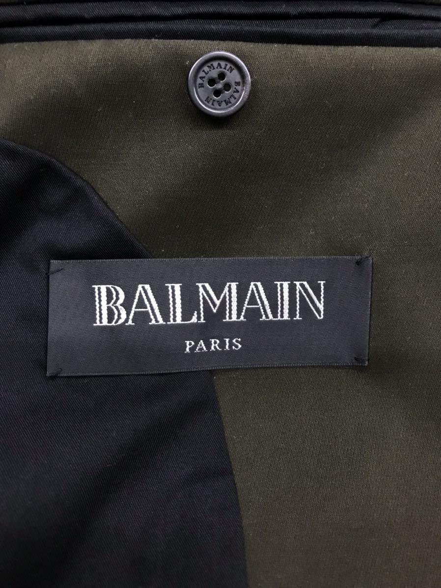 BALMAIN バルマン W8H71 39T492B 金ボタン装飾ショールカラー