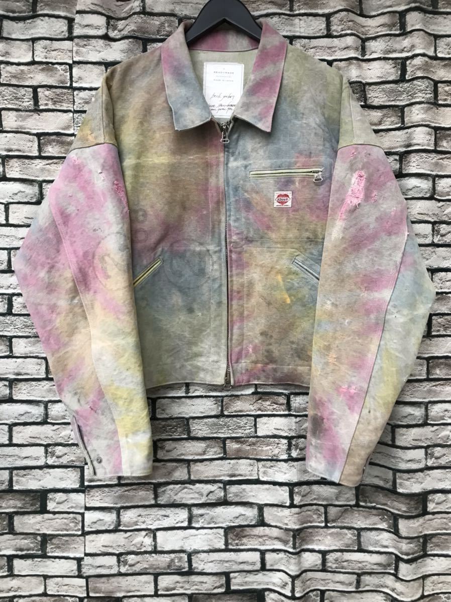 極美品☆READYMADE レディメイド☆DECK JACKET ヴィンテージコットンタイダイデックジャケット デトロイトジャケット_画像1