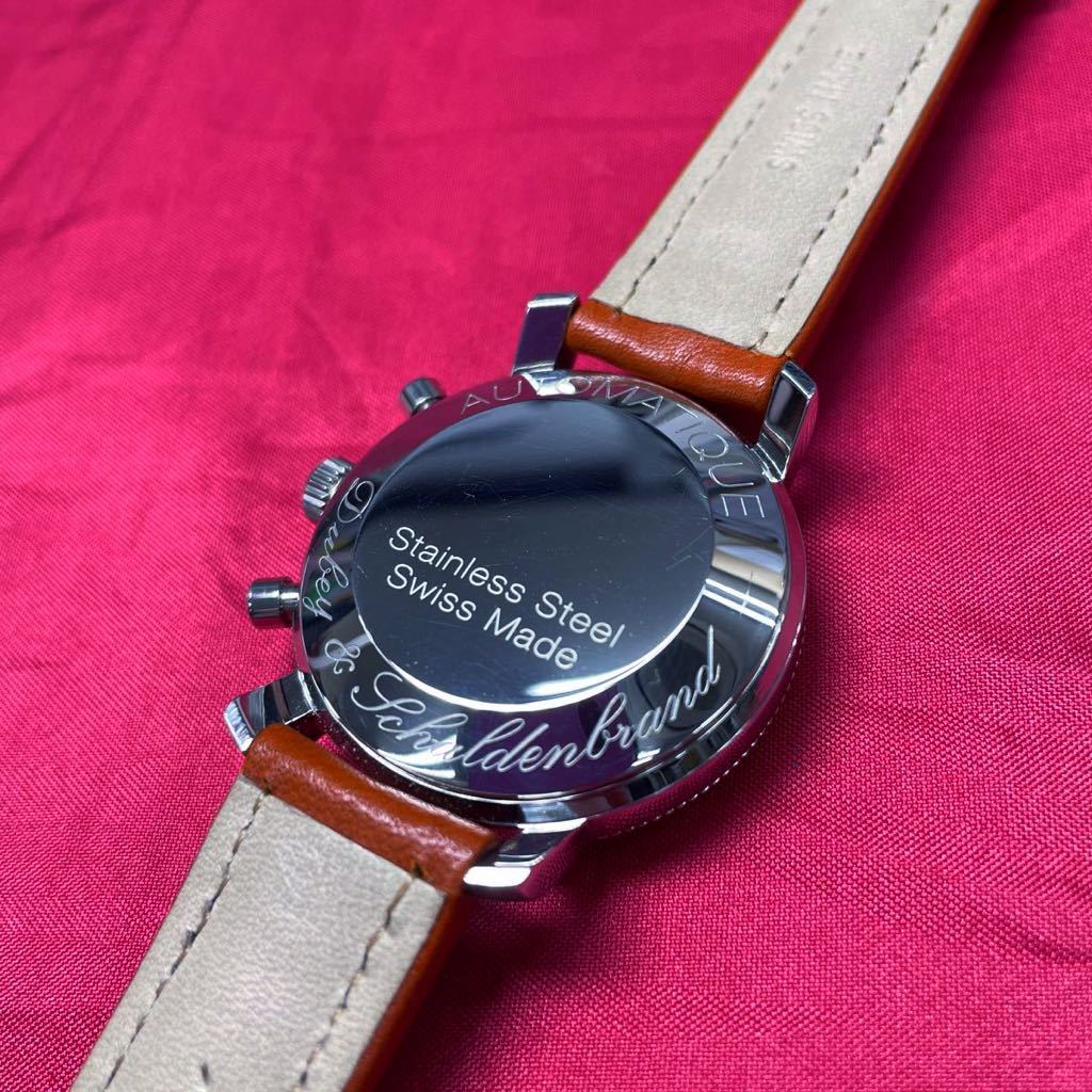 [ редкий работа товар ]DUBEY & CHALDENBRAND Dubey & Schaldenbrand хронограф самозаводящиеся часы кожаный ремень мужские наручные часы 