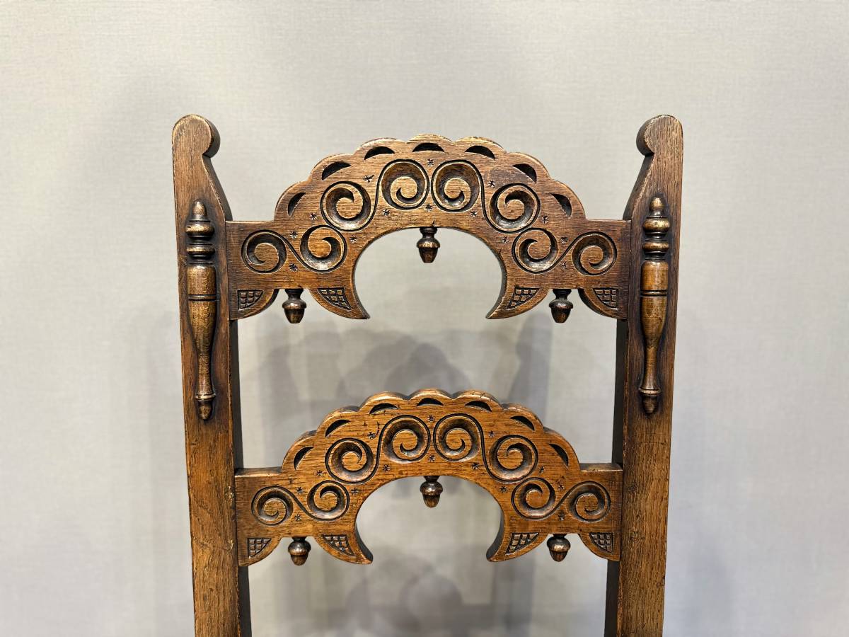 3H32 イギリスアンティーク ヨークシャーオークチェア 1880年代 椅子 アンティークチェア_画像7