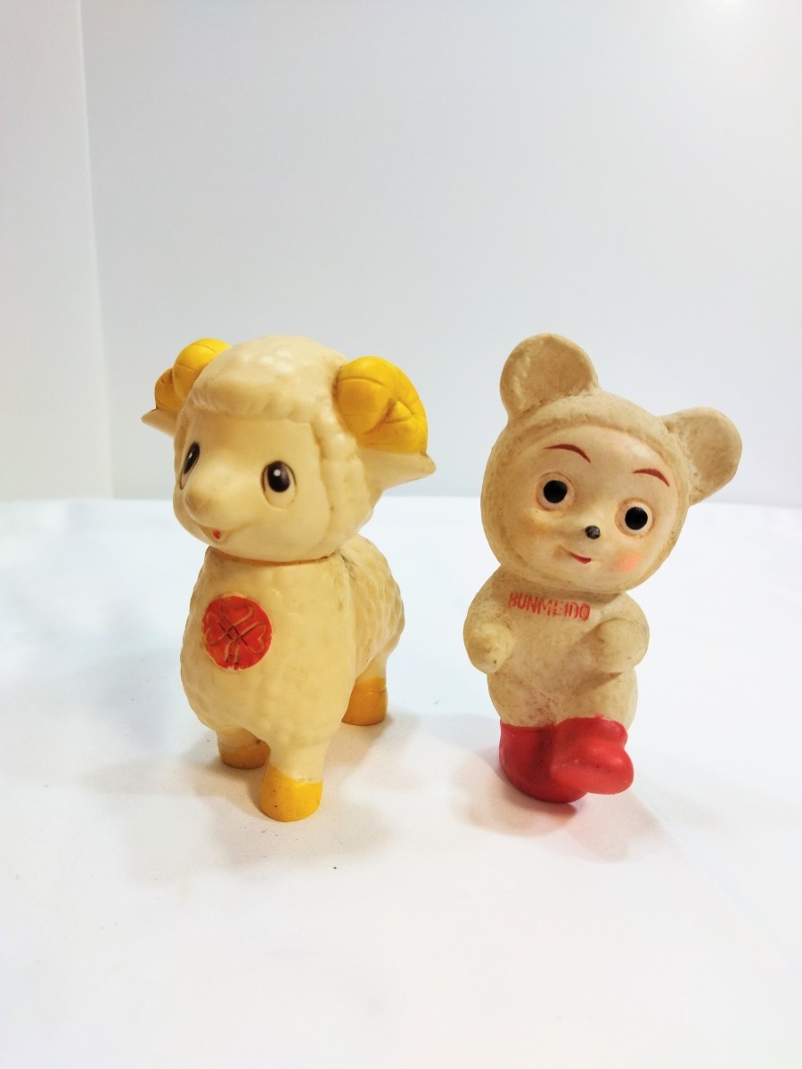 昭和レトロ貯金箱.人形まとめ 文明堂カンカンベア サトちゃんソフビ