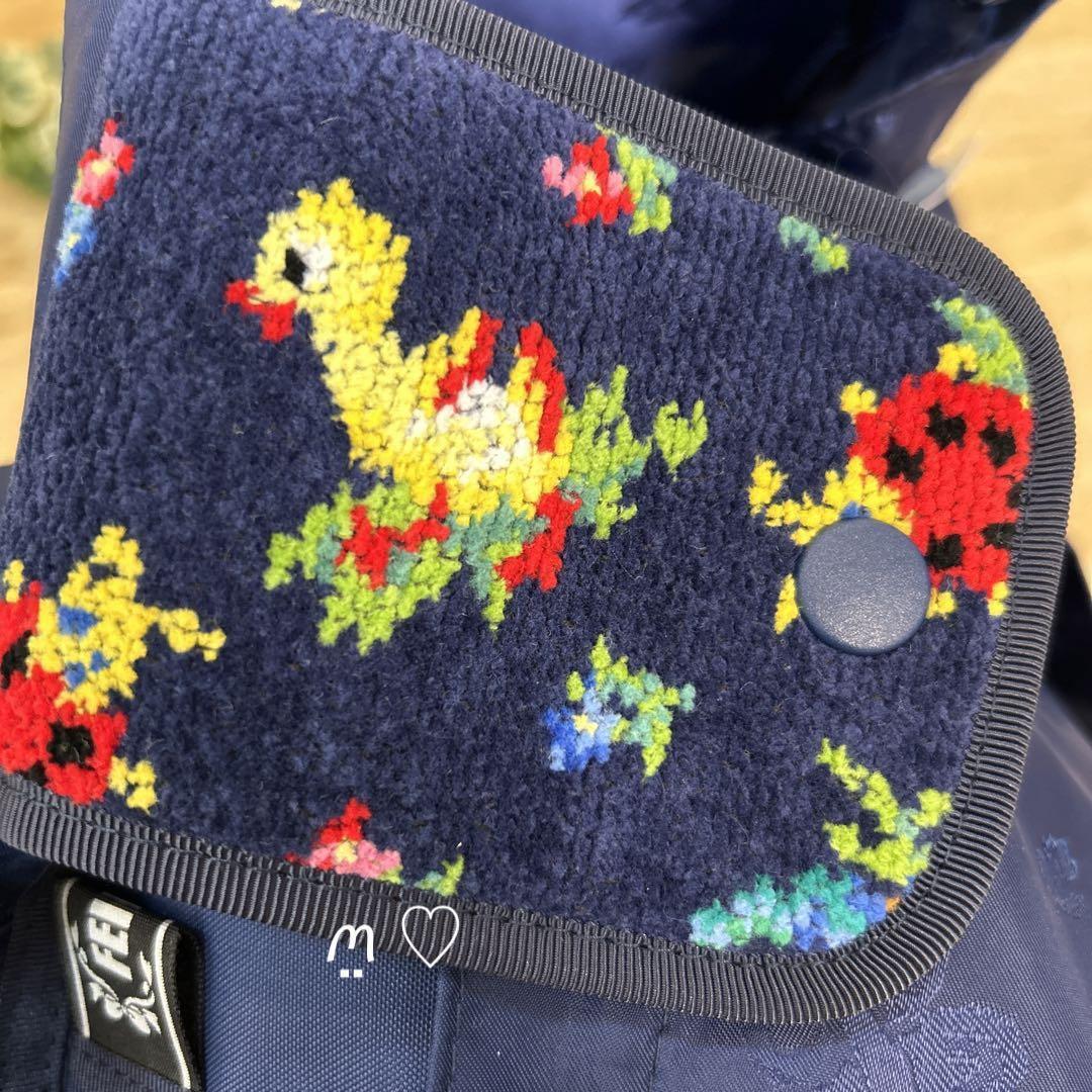 送料無料 新品 FEILER 学校フェイラー ハイジジャガード携帯バッグ シュニール織 サブバッグ エコバッグ ネイビー