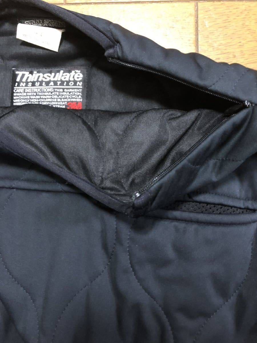 キルティング SUNNY SPORTS LEVEL 5 SOFT SHELL CREW ブラックMサイズ サニースポーツ thinsulate シンサレート 中綿_画像3