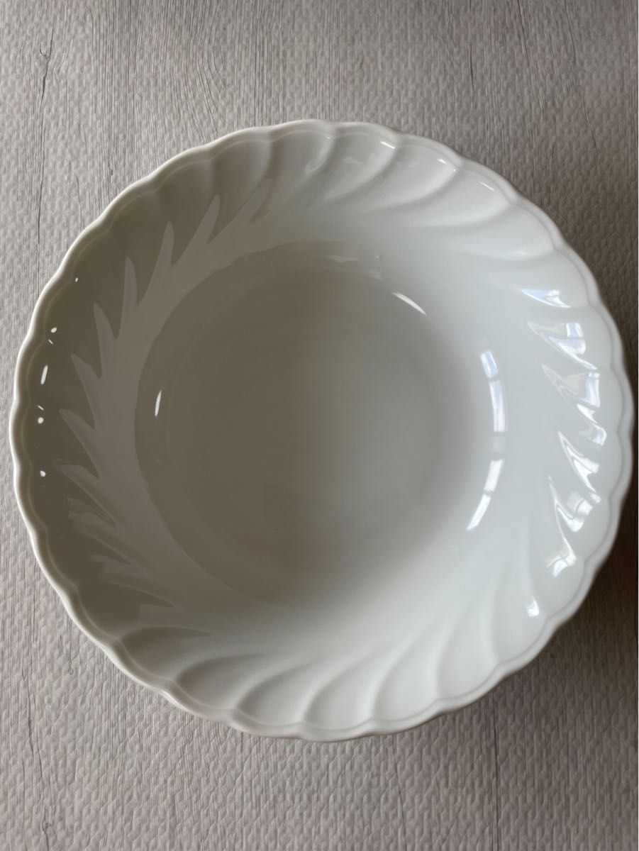 美濃焼 日本製 新品 陶磁器 食器 皿セット 深皿 ホワイト 2枚入 径23.3cm