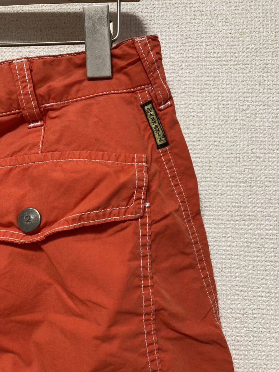 AJ ARMANI JEANS Armani Jeans shorts 46 Vintage Vintage 90\'s 90 period EURO / archive design orange embroidery 