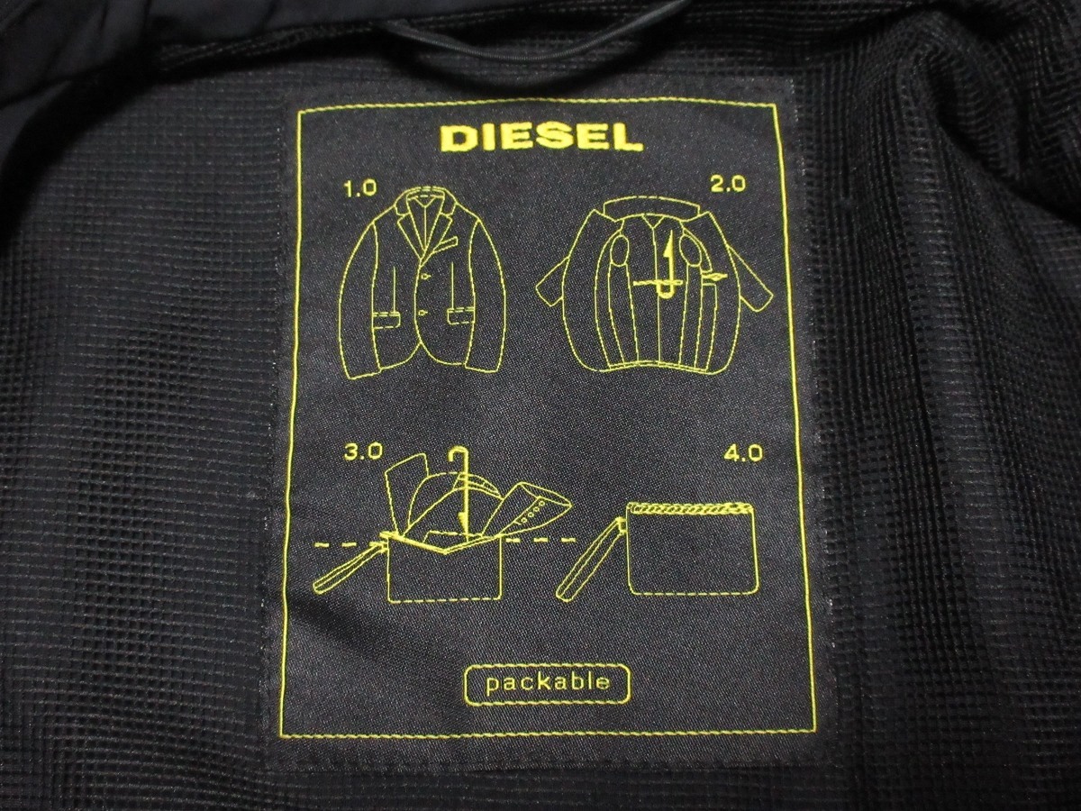 定価41,040円 ディーゼル DIESEL J-FRAM. パッカブル packable マイクロファイバー テーラードジャケット ブラック_画像6