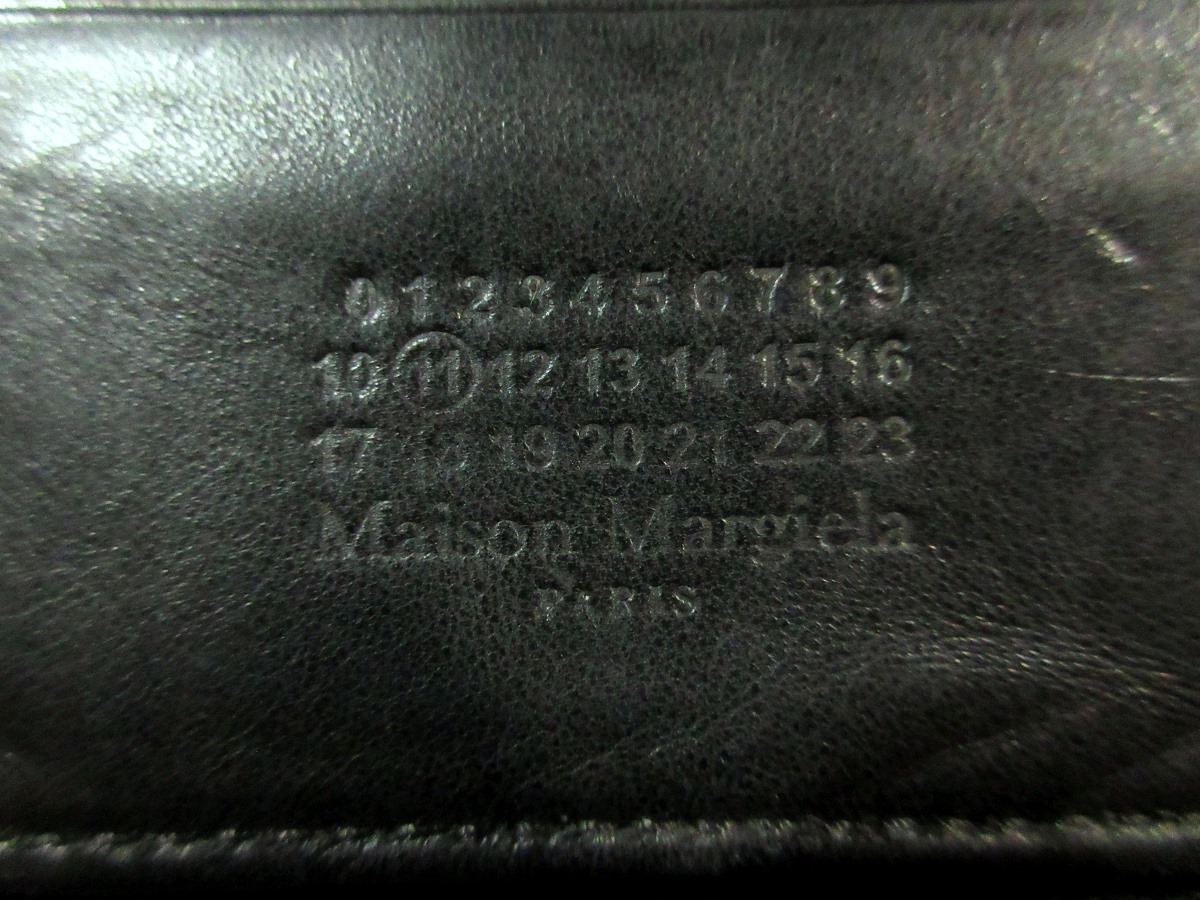 メゾン マルジェラ Maison Margiela フリップフラップウォレット 二つ折り レザー ウォレット 財布 S55UI0131 SY0573 黒 ブラック_画像9