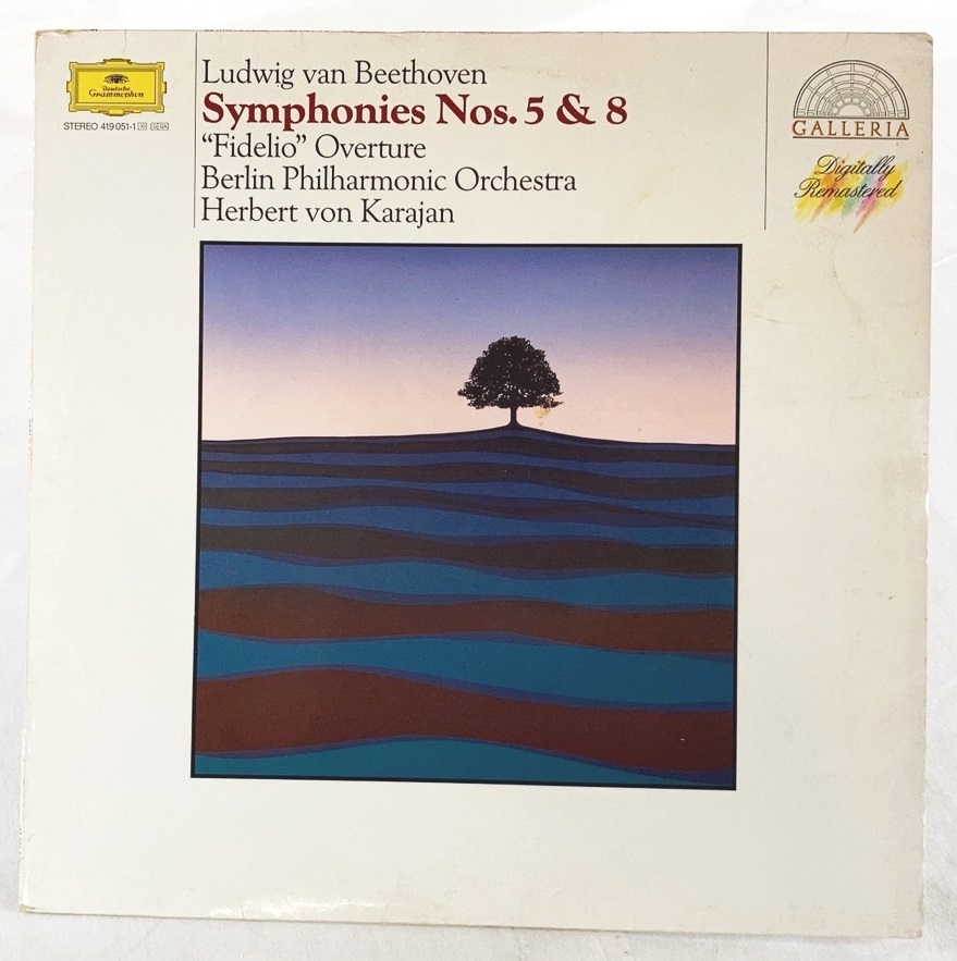 【中古】ベートーヴェン 交響曲第5番 8番 フィデリオ カラヤン ベルリンフィル レコード 輸入盤 419-051-1 20230928の画像1