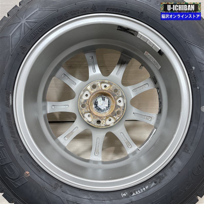 70 80系 ノア ヴォクシー 3ナンバー車 等 D.O.S 6-15+53 5H114.3 グッドイヤー ICE NAVI6 205/65R15 15インチ スタッドレス 4本セット 009k_画像7