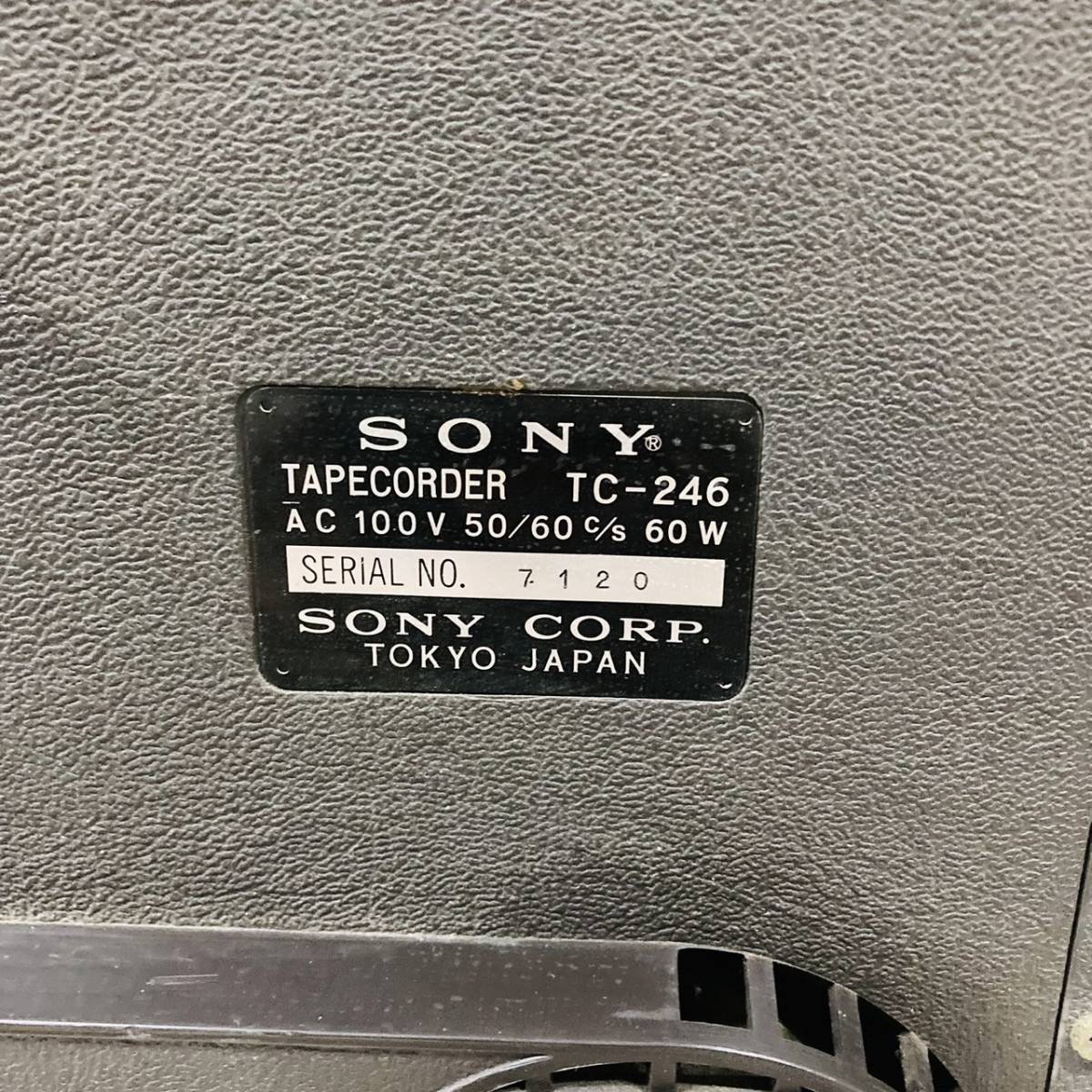 ジャンク出品 SONY ソニー テープレコーダー オープンリールデッキ 昭和レトロ TC-246 現状品/092-06_画像10