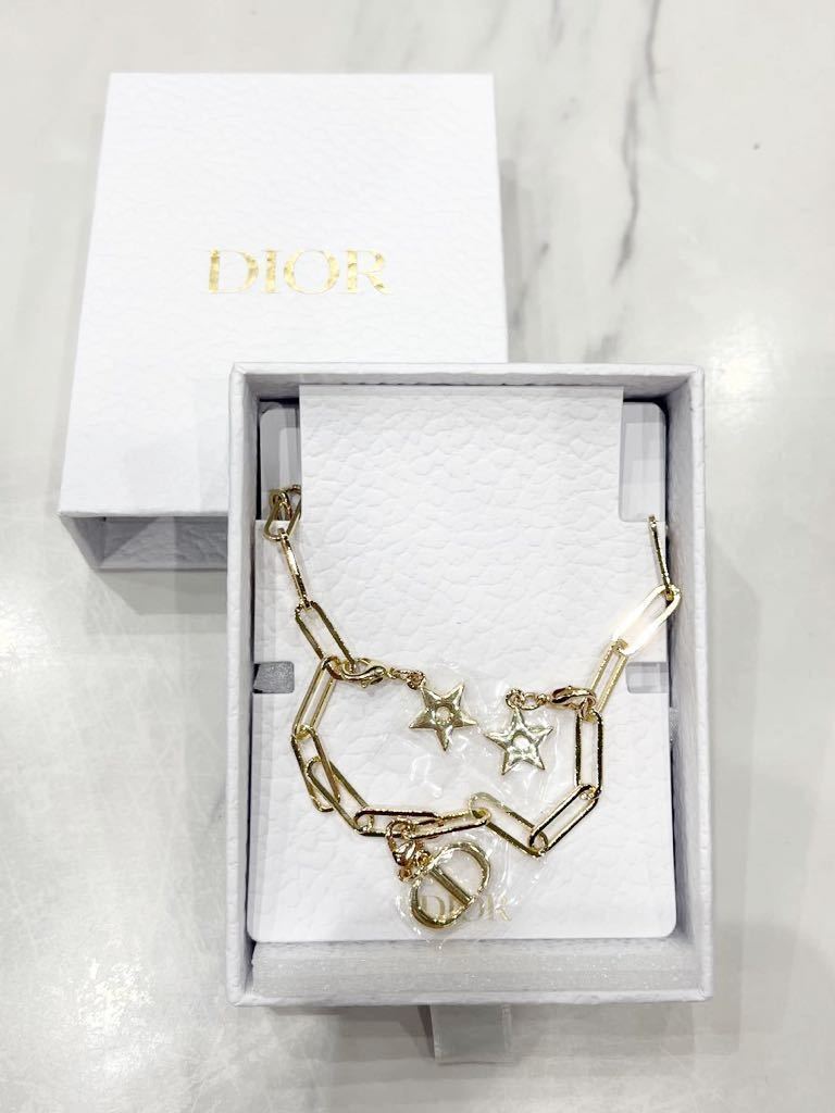 新品 未使用 Dior ディオール チャーム ストラップ ゴールド ロゴ