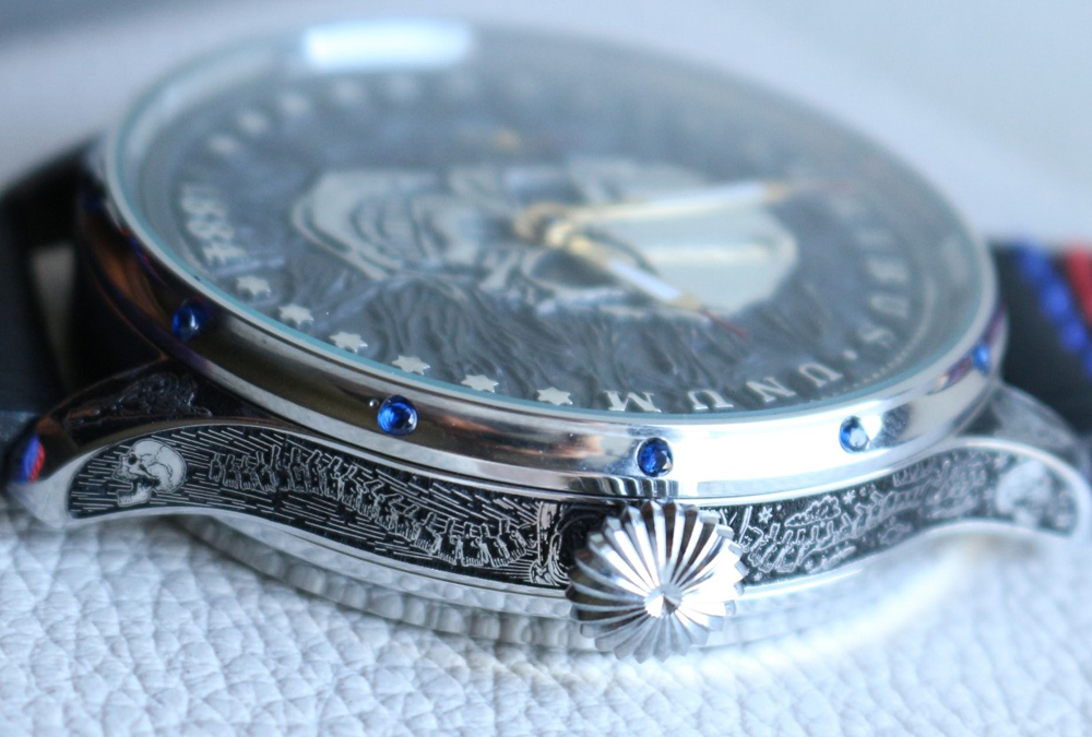  внизу брать & переговоры о скидке есть 1910 годы Rolex . средний ход часов использование custom часы [ оригинальный серебряный Skull Ⅲ] & листовые рессоры n серый ведро g