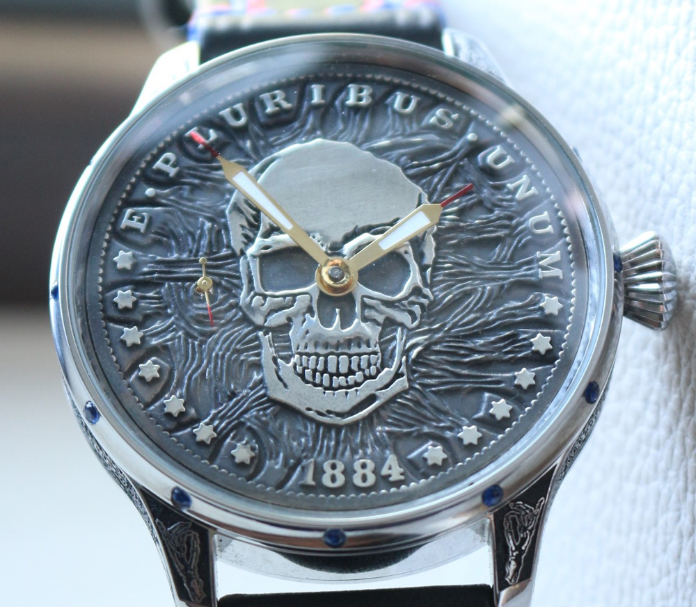  внизу брать & переговоры о скидке есть 1910 годы Rolex . средний ход часов использование custom часы [ оригинальный серебряный Skull Ⅲ] & листовые рессоры n серый ведро g