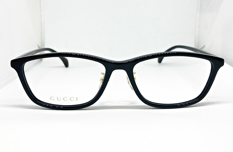 GUCCI グッチ 正規品 眼鏡フレーム GG1356OJ-001 黒縁 ブラック 新品 スクエア めがね メガネ 緑ケース 度付き加工可_画像3