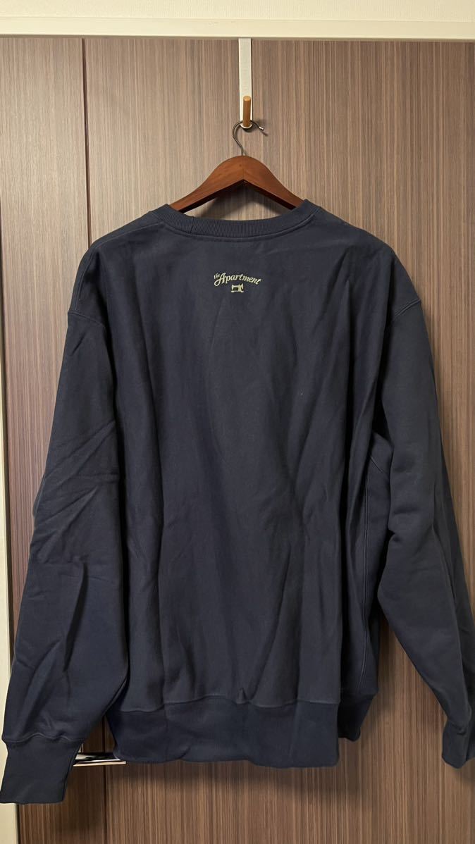 The Almeda Club Collegiate Logo Crewneck Sweat (Navy) -the