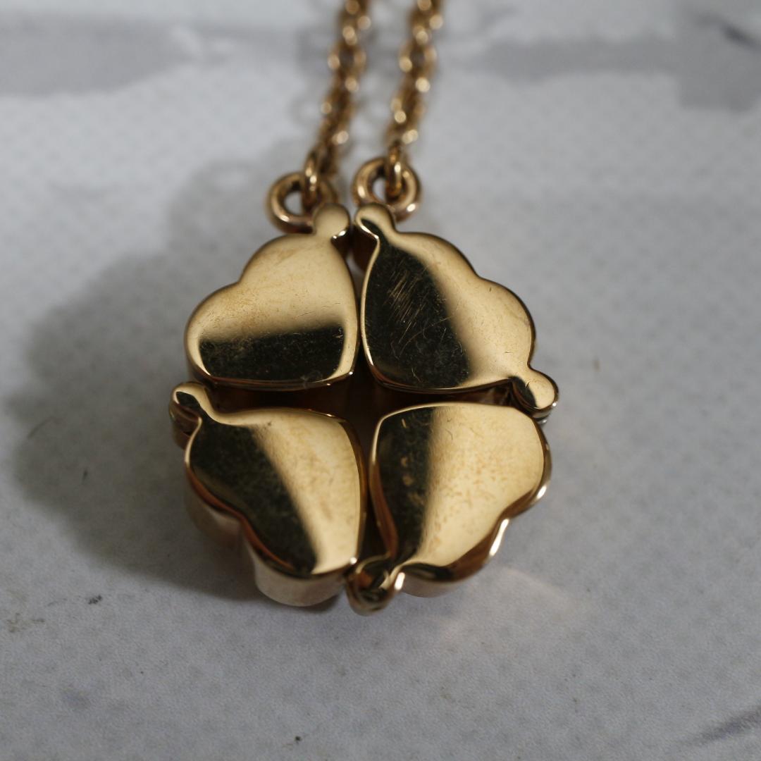 [ anonymity delivery ] Folli Follie necklace Gold clover 2WAY 2