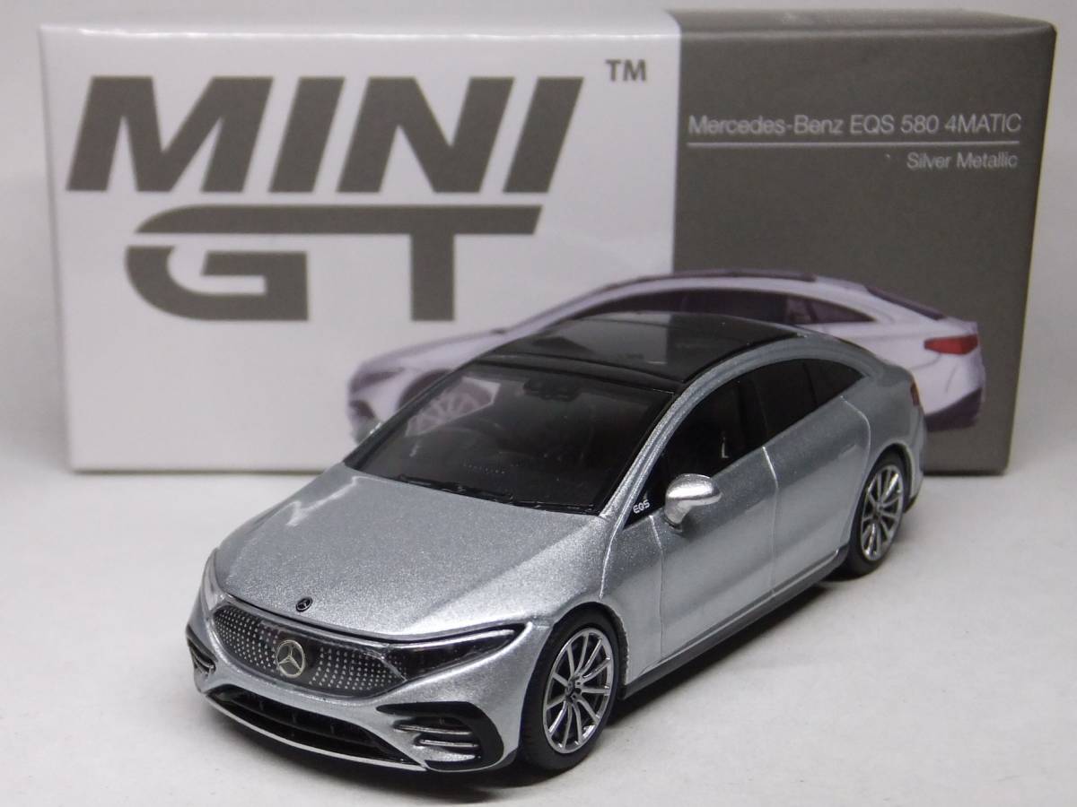MINI GT★メルセデス ベンツ EQS 580 4MATIC シルバーメタリック MGT00508-R Mercedes-Benz Silver Metallic 1/64 TSMの画像1