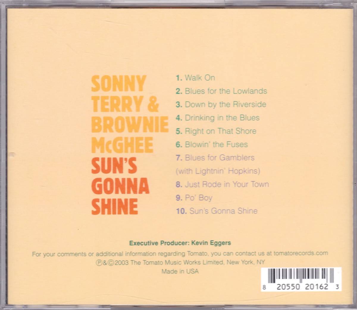 ☆SONNY TERRY＆BROWNIE McGHEE(サニー・テリー＆ブラウニー・マギー)/Sun's Gonna Shine◆貴重な60年代初期の録音の超大名盤◇初CD化レア_画像2