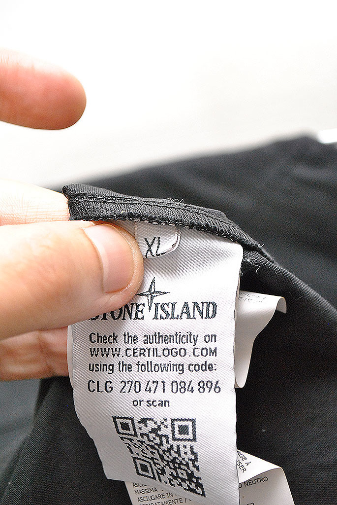 STONE ISLAND SHADOW PROJECT バンドカラーシャツ ストーンアイランド/アクロニウム/ブラック/XL_画像8