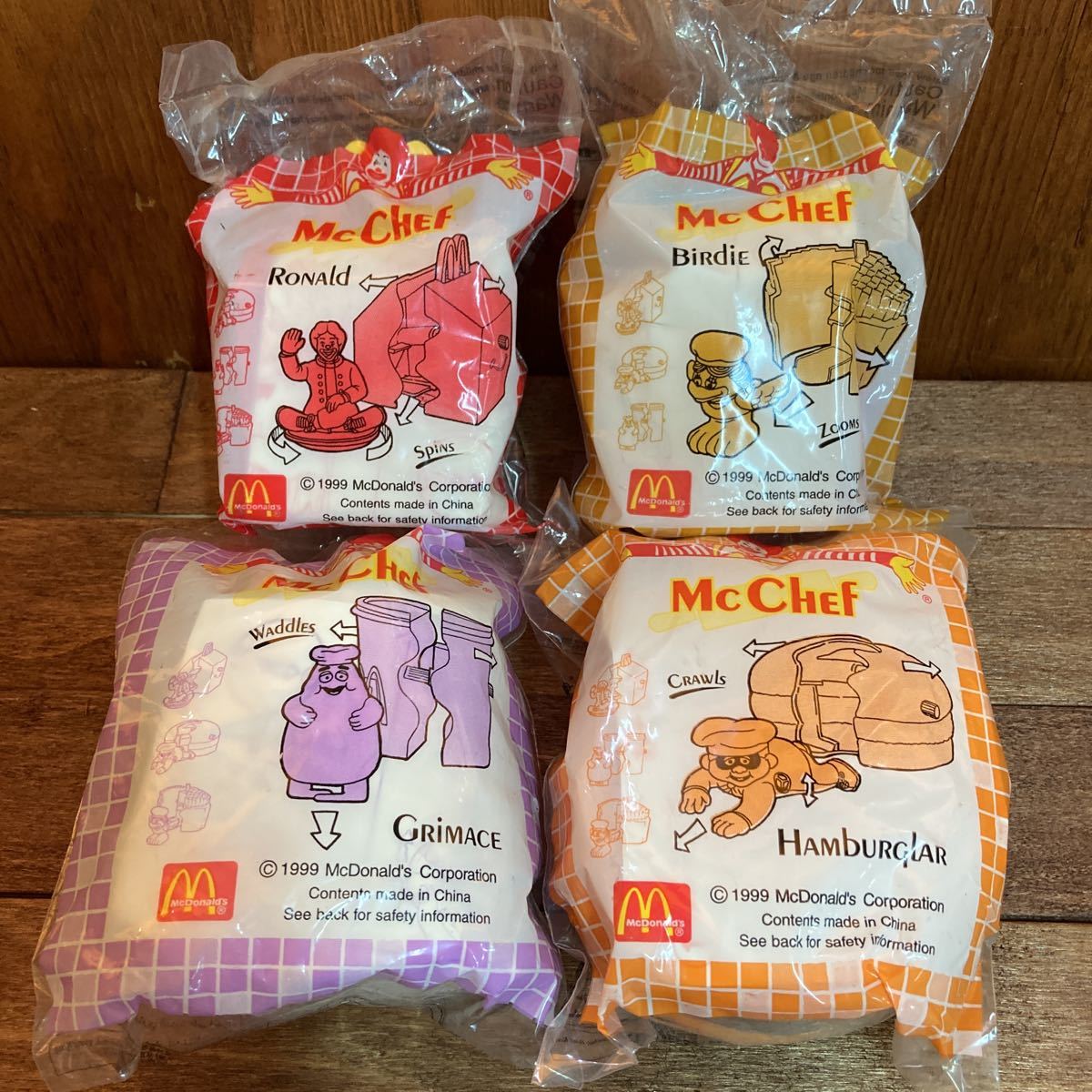  Vintage McDonald's Mac shefmi-ru toy happy set ronarudo Donald Birdie Hamburglar Grimace Ame toy comp USA