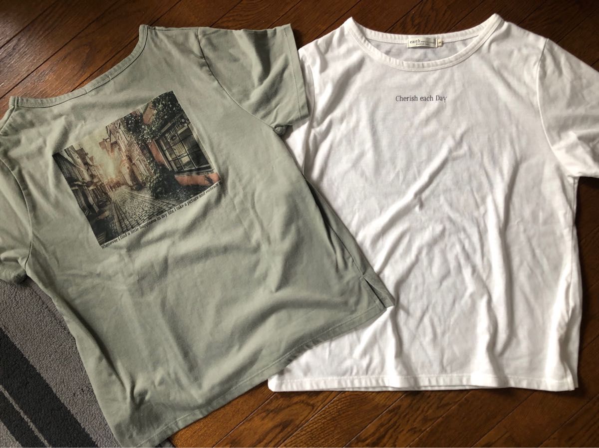 アースミュージック&エコロジー　フォトプリントTシャツ　2枚セット