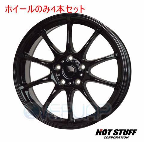 4本セット HOT STUFF G.speed G-07 メタリックブラック (MBK) 16インチ 6.5J 100/5 48 ウィッシュ ZNE14G_画像1