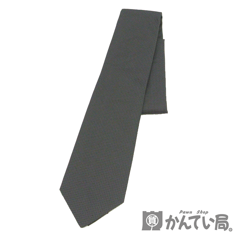 17928 HUGO BOSS[hyu-go* Boss ] галстук серый серия шелк бизнес мода джентльмен Италия производства мужской [ прекрасный товар ]USED-A
