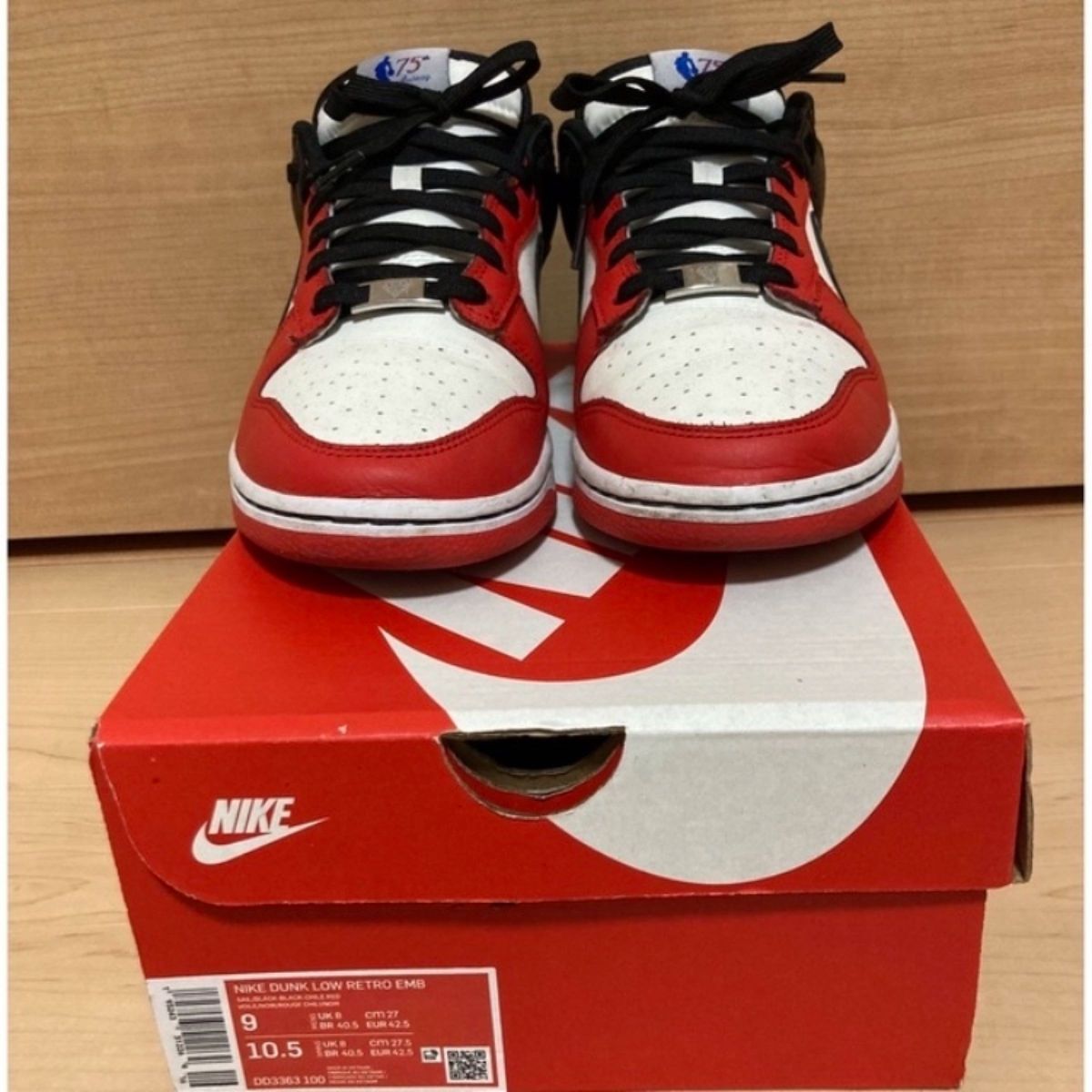 GW限定セール　中古27cm Dunk EMB 75th Chicago NBA ダンク ロー EMB 75th シカゴ ブルズ