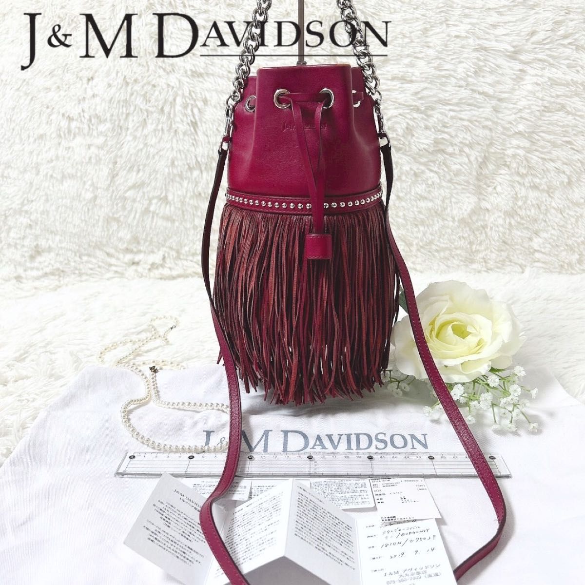 即日発送 J&M DAVIDSON フリンジカーニバル 2way ハンドバッグ ショルダーバッグ