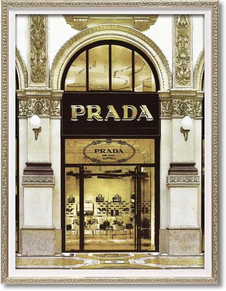 オマージュアート PRADA プラダ 額入り 額装付き 壁掛け 絵画 絵 アートポスター アートパネル インテリア Francfranc お洒落 新品