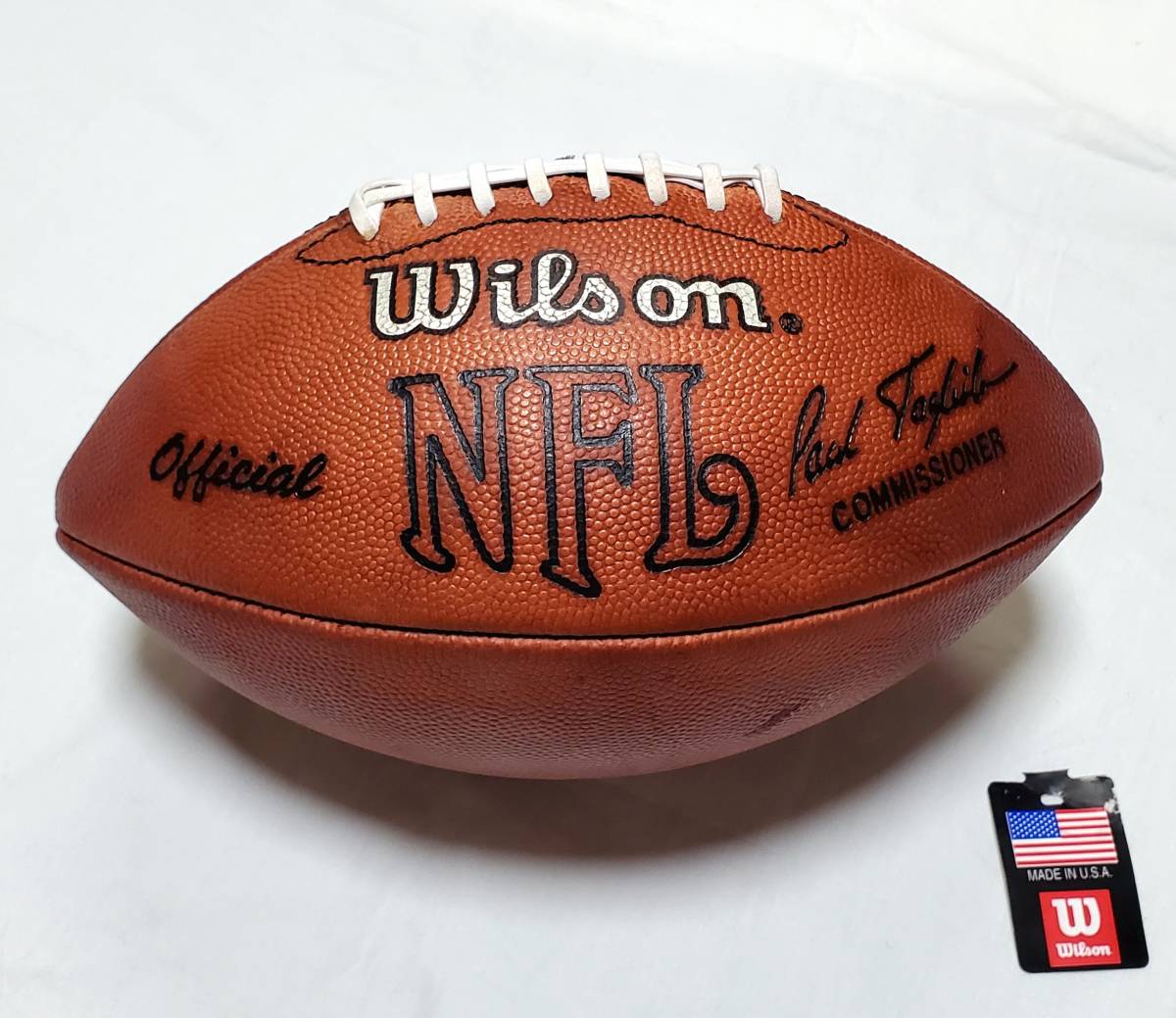 未使用 Wilson ウィルソン F1000 オフィシャル 革製 アメフトボール NFL公式球 アメリカンフットボール レザー [Duke デューク]