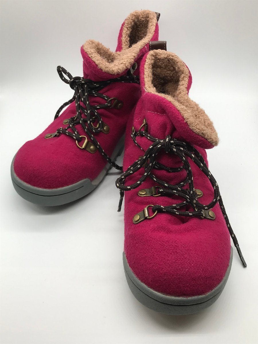 #[YS-1] outdoor OUTDOOR short boots # is ikatto inside boa 24cm red purple series × light brown group [ including in a package possibility commodity ]K#