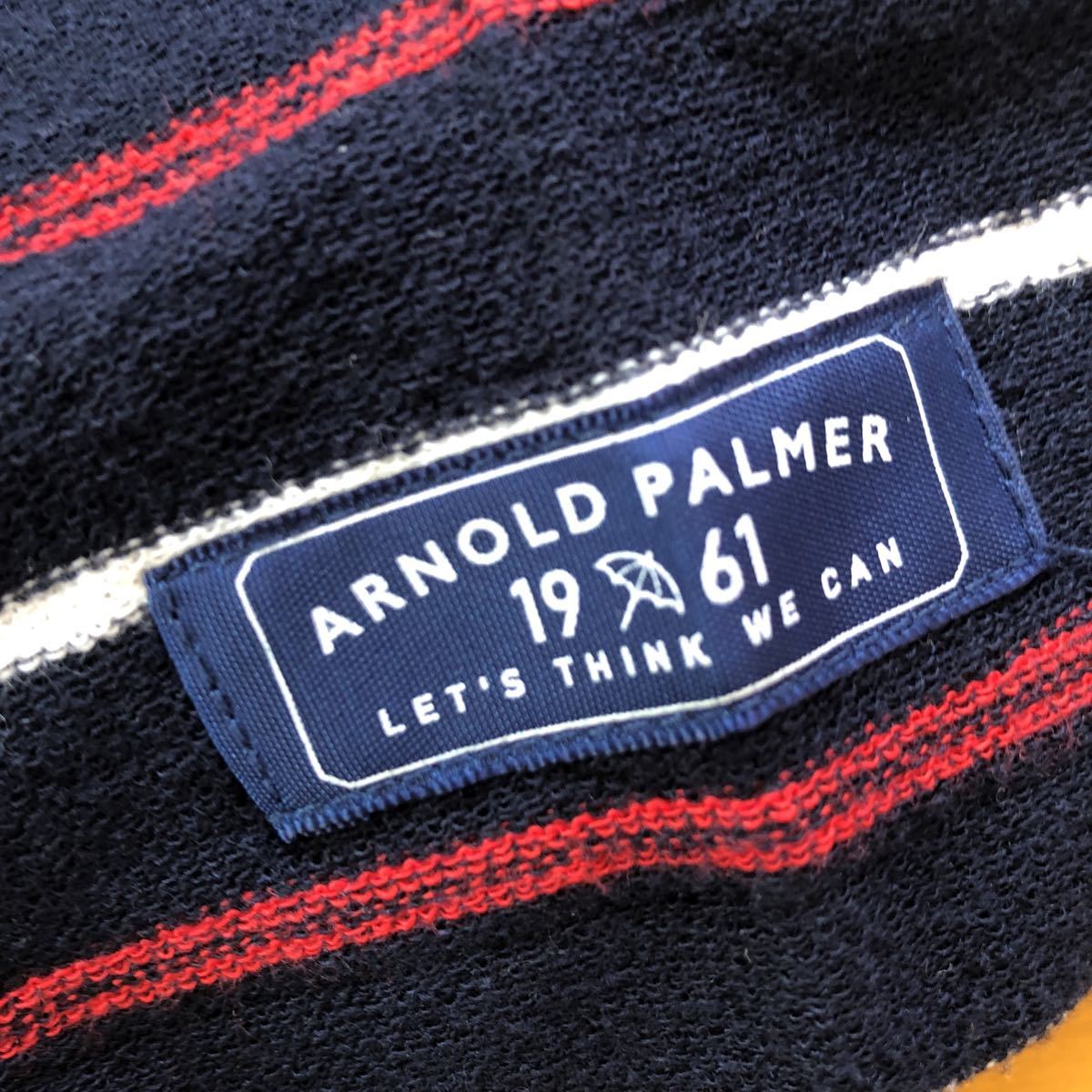 Arnold Palmer アーノルドパーマー ボーダー　肌触り抜群　半袖シャツ　Ｌ_画像3