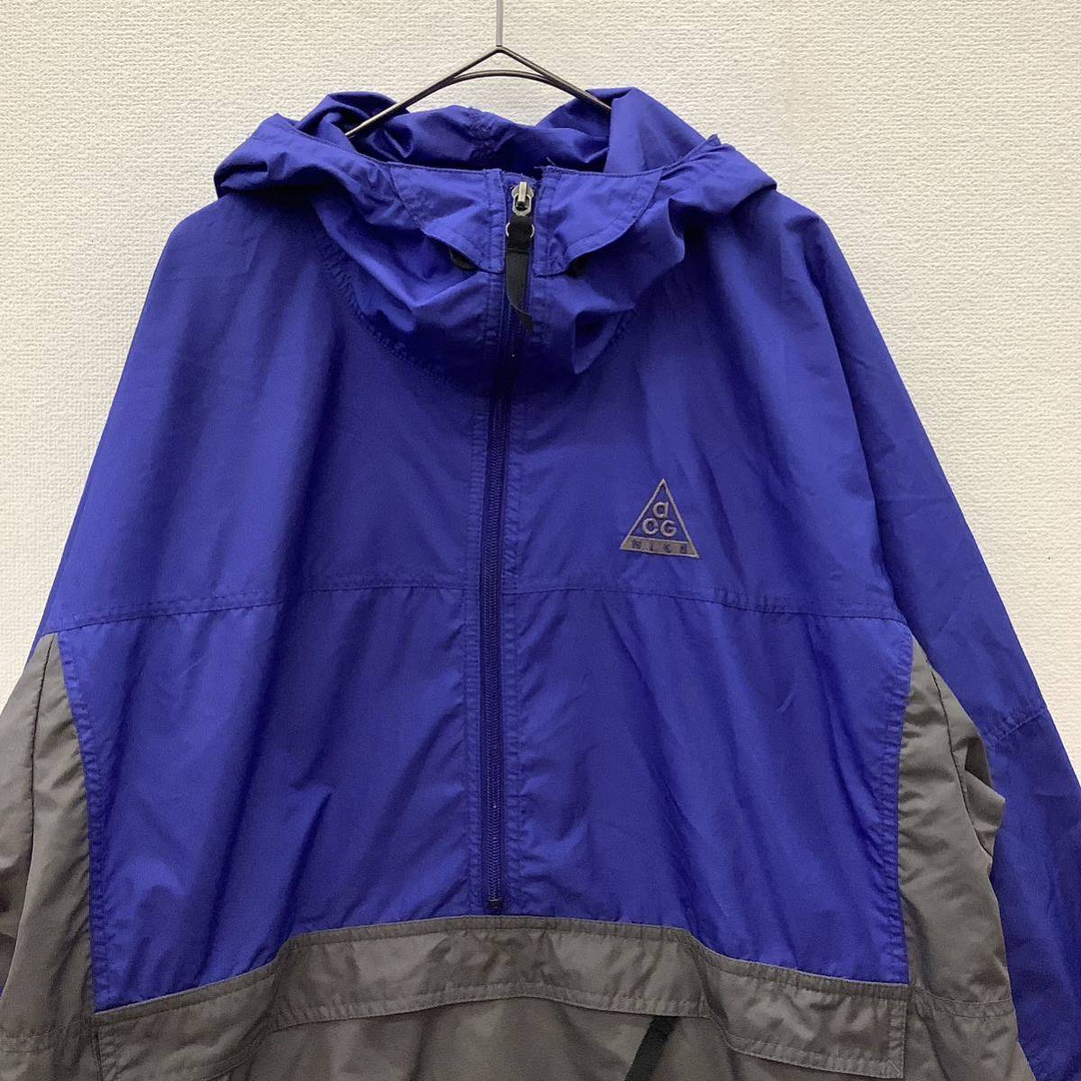 90s NIKE ACG Logo Nylon Anorak Parka Lナイキ エーシージー