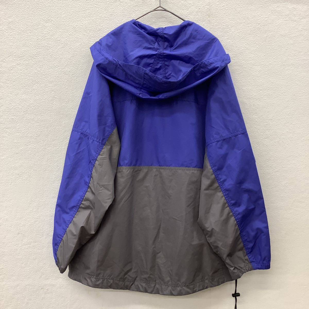 90s NIKE ACG Logo Nylon Anorak Parka Lナイキ エーシージー アノラックパーカー ナイロンジャケット ブルー  グレー 古着 75464