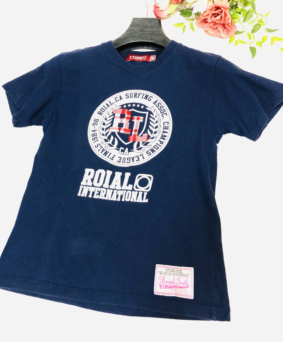 ROIAL　ロイアル　RL＆タグデザイン　半そでTシャツ　ネイビー　サイズM_画像5