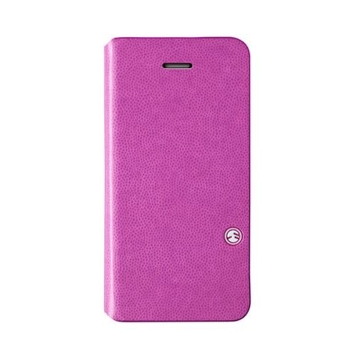 スマホケース カバー iPhone5c SwitchEasy ピンク 手帳型 フリップ 合成皮革 PU レザー スクリーン保護フィルム FLIP Hot Pink_画像1