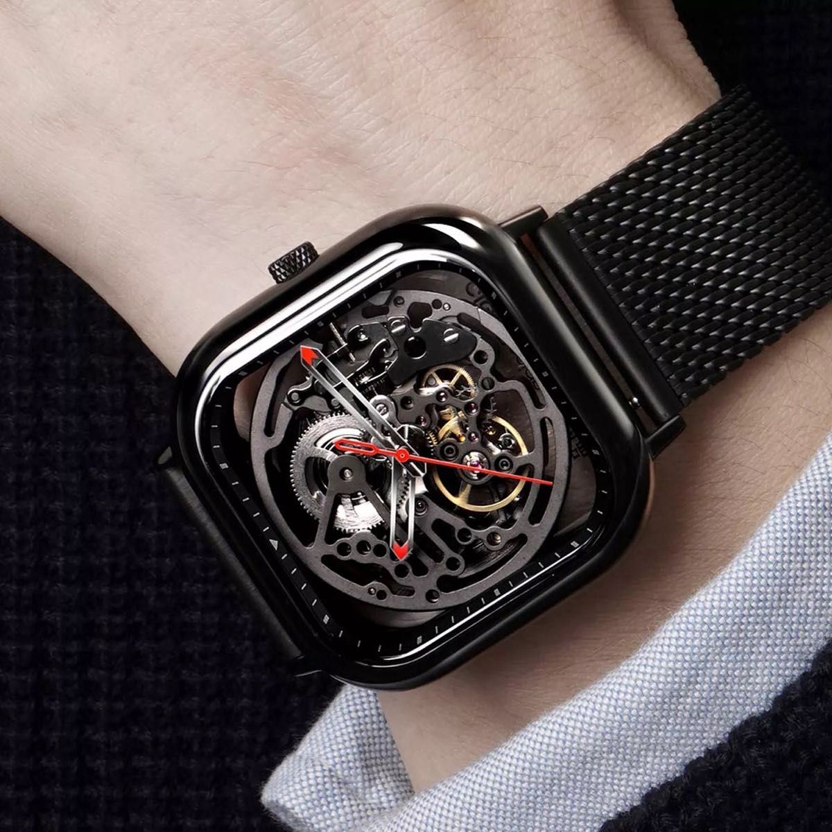 CIGA DESIGN 自動巻腕時計 機械式 レッド・ドットデザイン-
